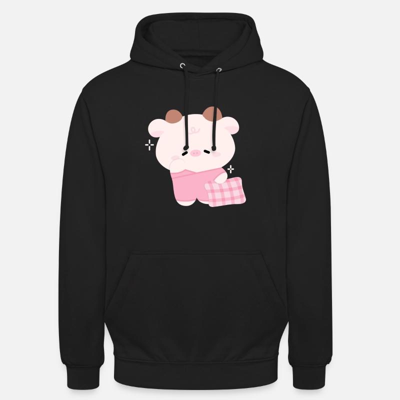 Schläfrige Kuh - Unisex Hoodie - Schwarz