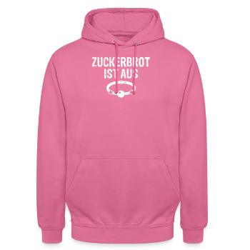 Zuckerbrot ist aus schwarzer Humor, die gute Zeit - Unisex Hoodie - Pink - Vorne - Alina (178cm) & Michal (187cm)