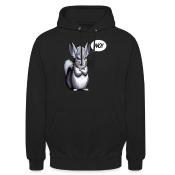 No Chinchilla Chinchillas Chinchillabesitzer - Unisex Hoodie - Schwarz - Vorne - Alina (178cm) & Michal (187cm)