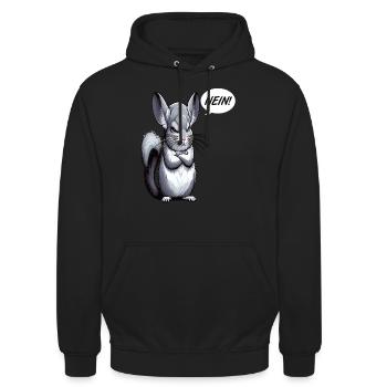 Nein Chinchilla Chinchillas Chinchillabesitzer - Unisex Hoodie - Schwarz - Vorne - Alina (178cm) & Michal (187cm)