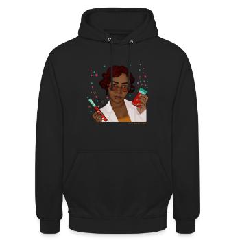 mad scientist - Unisex Hoodie - black - Front - Alina (178cm) & Michal (187cm)