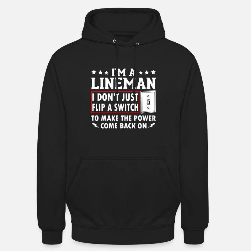 Électricien de lignes électriques - Sweat-shirt à capuche unisexe - noir