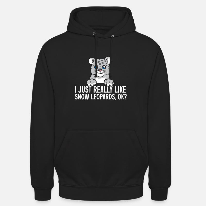 Schneeleopard - Unisex Hoodie - Schwarz