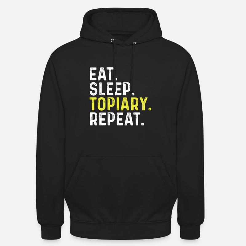 Eat Sleep Topiary Repeat - Unisex Hoodie - black
