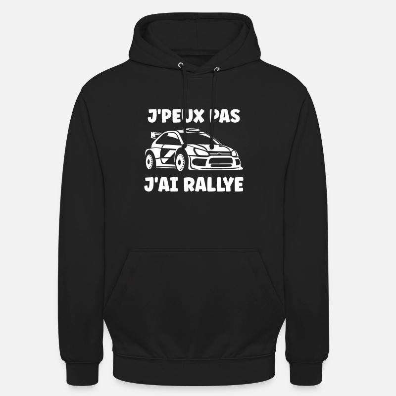 Humour pilote de rallye - Sweat-shirt à capuche unisexe - noir