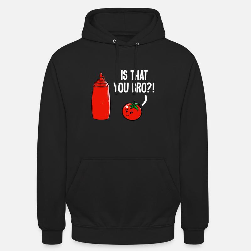 Ketchup Ketchup à la tomate - Sweat-shirt à capuche unisexe - noir