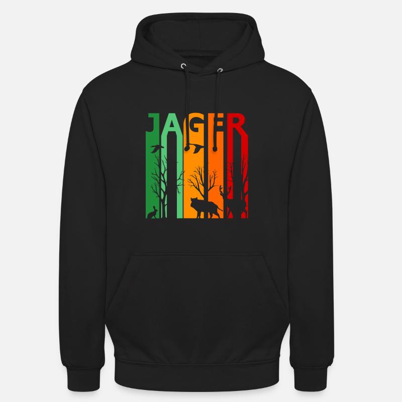 Chasseur chasseur - Sweat-shirt à capuche unisexe - noir