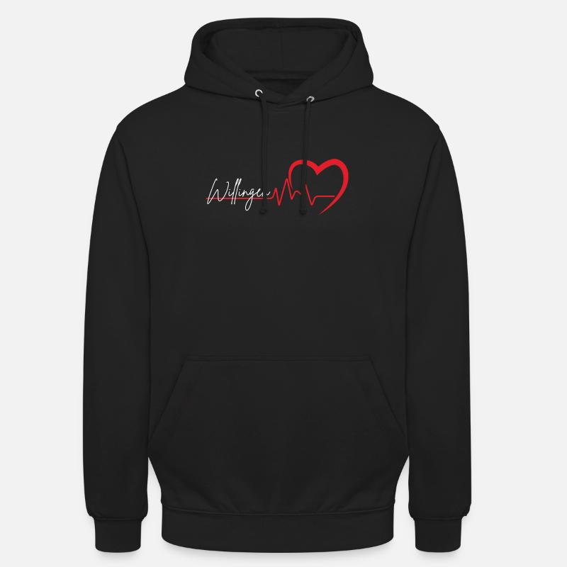 Lettrage « Herz » de Willingen - Sweat-shirt à capuche unisexe - noir