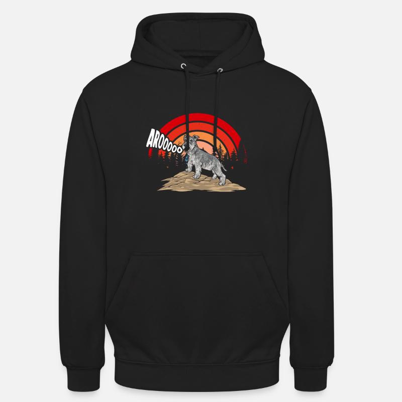 Schnauzer nain Chien Schnauzer - Sweat-shirt à capuche unisexe - noir