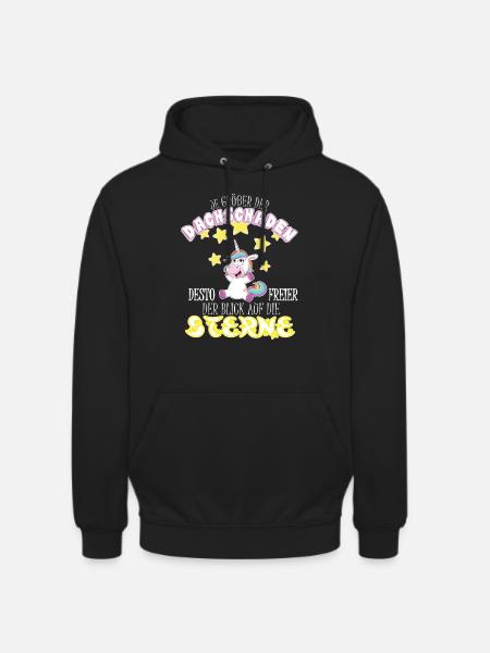 Dachschaden Einhorn - Unisex Hoodie - Schwarz