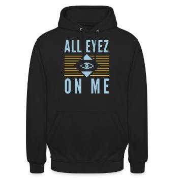 All Eyez on Me 2Pac - Unisex Hoodie - Schwarz - Vorne - Alina (178cm) & Michal (187cm)