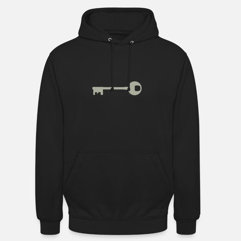 clé - Sweat-shirt à capuche unisexe - noir