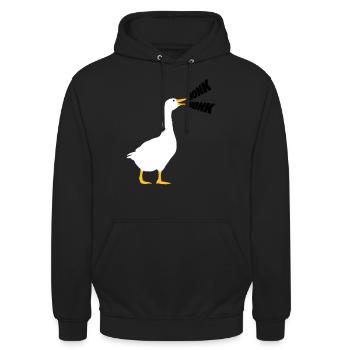 Honk Honk Gans - Unisex Hoodie - Schwarz - Vorne - Alina (178cm) & Michal (187cm)