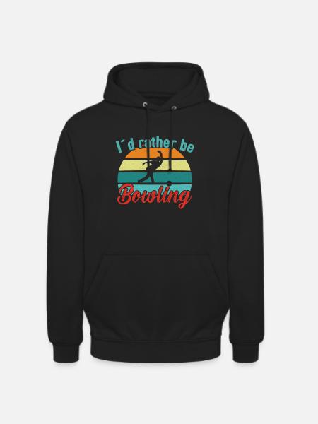 I´d rather be Bowling / Bowling - Unisex Hoodie - Schwarz