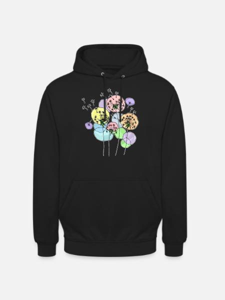Fleur - Sweat-shirt à capuche unisexe - noir