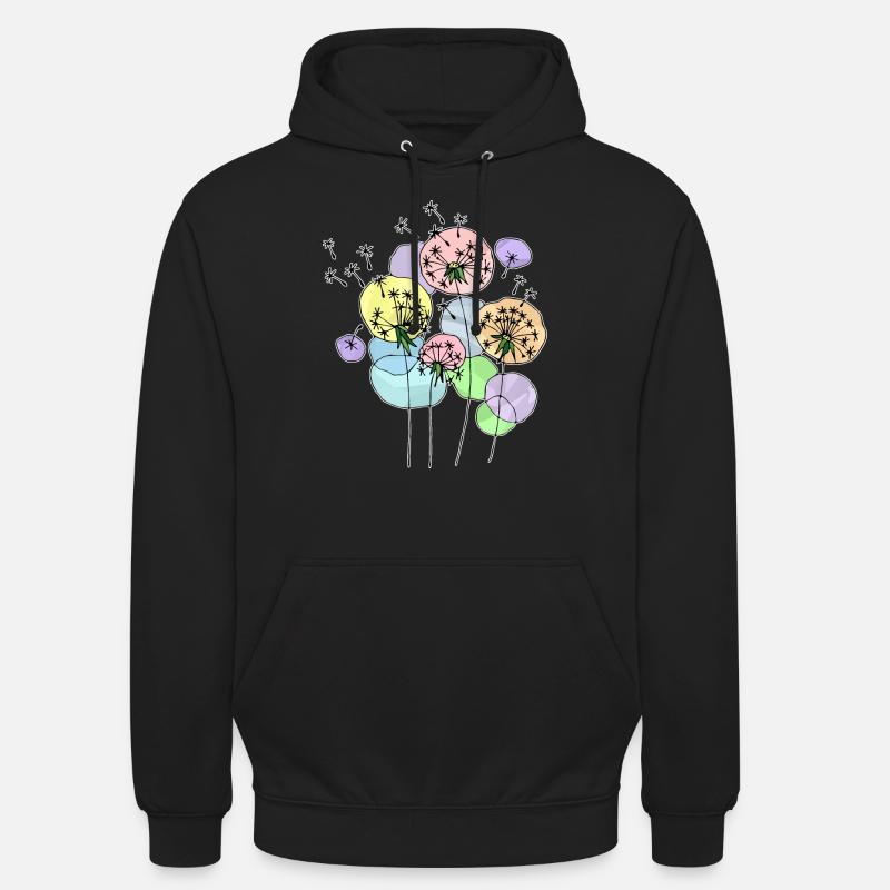Fleur - Sweat-shirt à capuche unisexe - noir