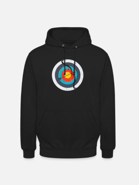 Archery Heartbeat Bow & Arrow Gift - Unisex Hoodie - black
