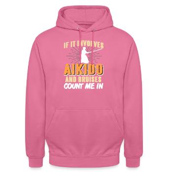 If it involves aikido and bruises count me in - Unisex Hoodie - Pink - Vorne - Alina (178cm) & Michal (187cm)