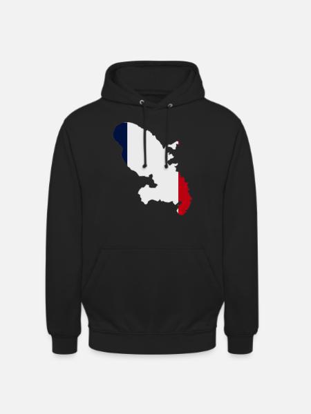 Map of Martinique - Unisex Hoodie - black