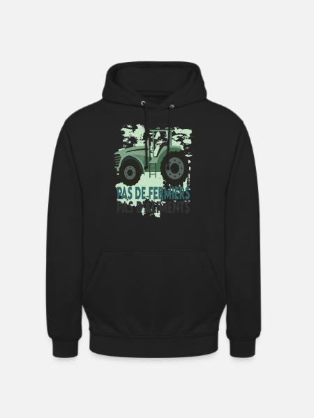 Pas de fermiers Pas d'aliments - Sweat-shirt à capuche unisexe - noir