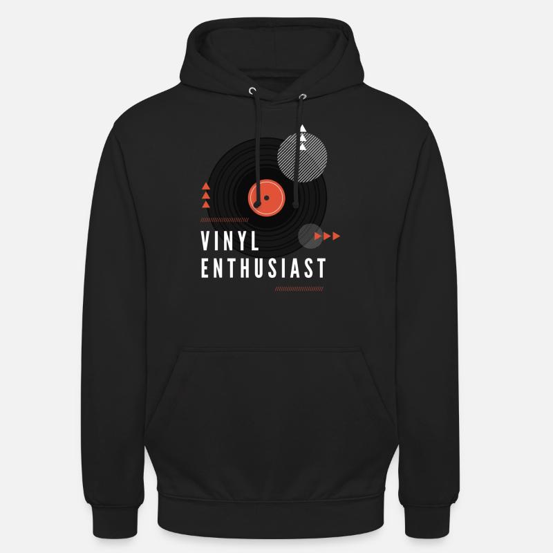 Passionné de vinyle - Sweat-shirt à capuche unisexe - noir