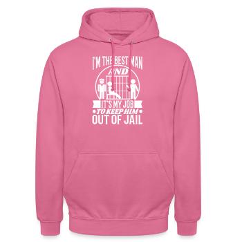 Im the best man - Unisex Hoodie - pink - Front - Alina (178cm) & Michal (187cm)