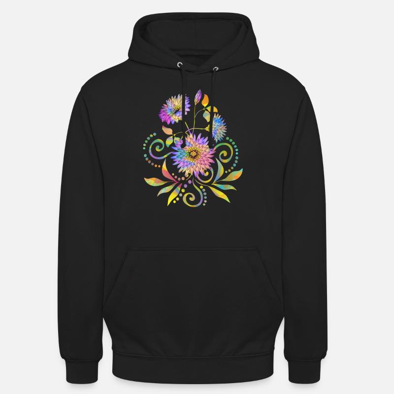 Blumen - Unisex Hoodie - Schwarz
