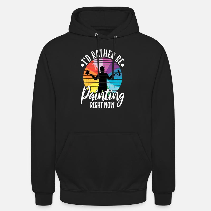 Je préfère peindre - Sweat-shirt à capuche unisexe - noir