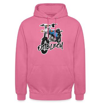 S51 (hellblau) // Illustration - Unisex Hoodie - Pink - Vorne - Alina (178cm) & Michal (187cm)