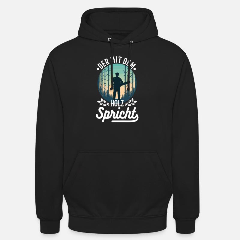 Qui parle au bois - Sweat-shirt à capuche unisexe - noir