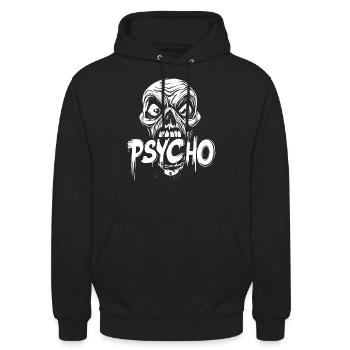 Psycho Skull - Unisex Hoodie - Schwarz - Vorne - Alina (178cm) & Michal (187cm)