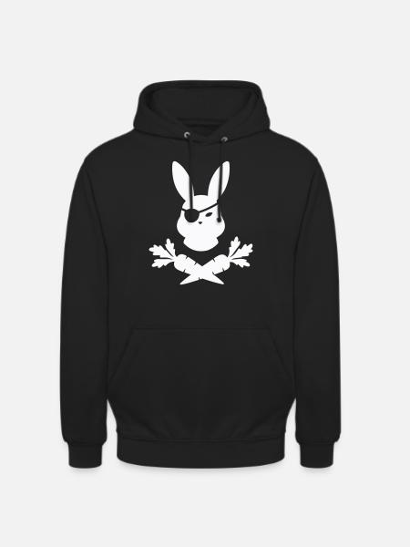 Rabbit Pirate - Unisex Hoodie - black