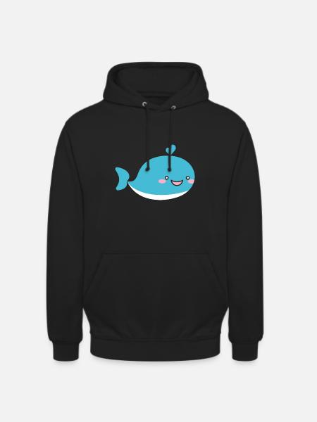 Baby Whale - Unisex Hoodie - black