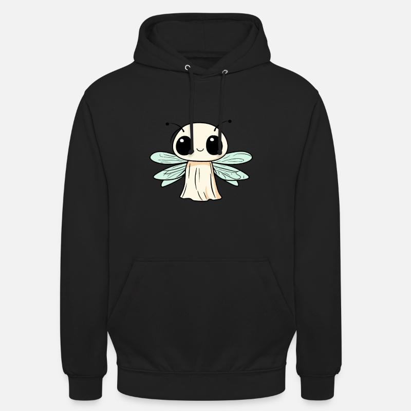 Dragonfly Halloween Comic Ghost - Unisex Hoodie - black