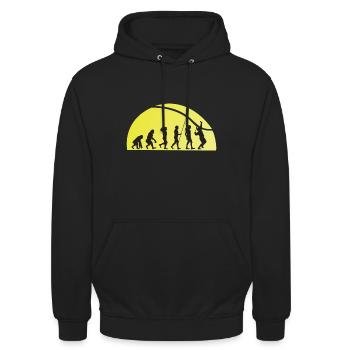 Conception de Tennis Evolution - Sweat-shirt à capuche unisexe - noir - Devant - Alina (178cm) & Michal (187cm)
