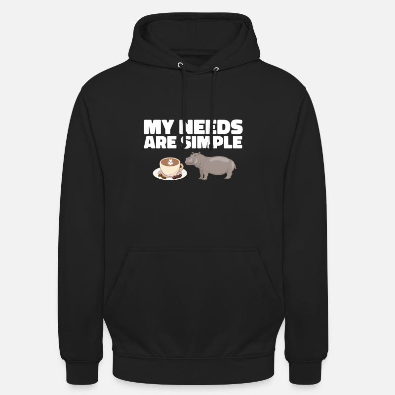 Flusspferd Nilpferd - Unisex Hoodie - Schwarz