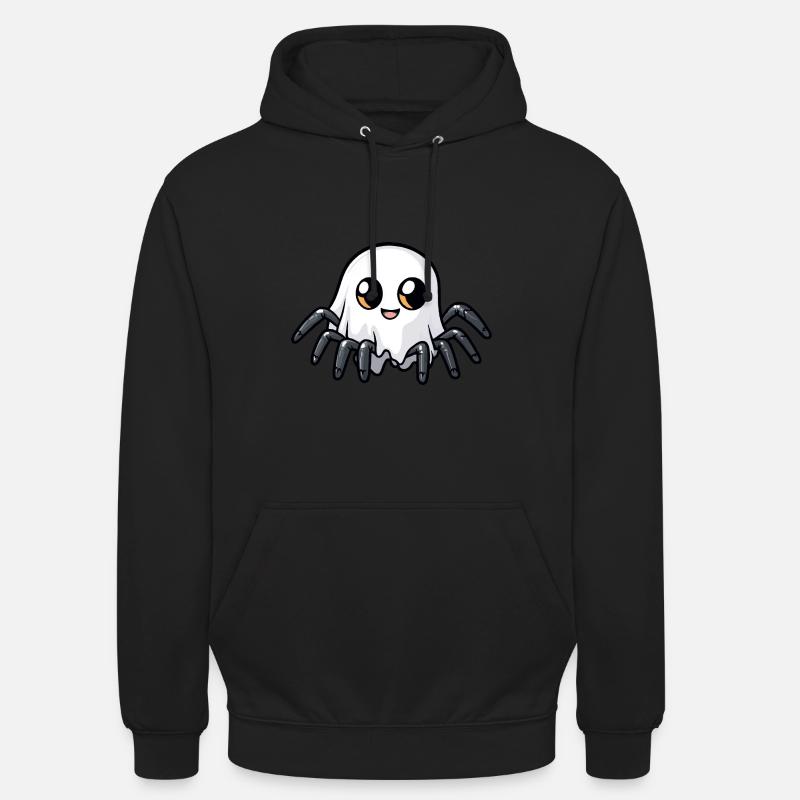 Tarantula Halloween Comic Ghost - Unisex Hoodie - black