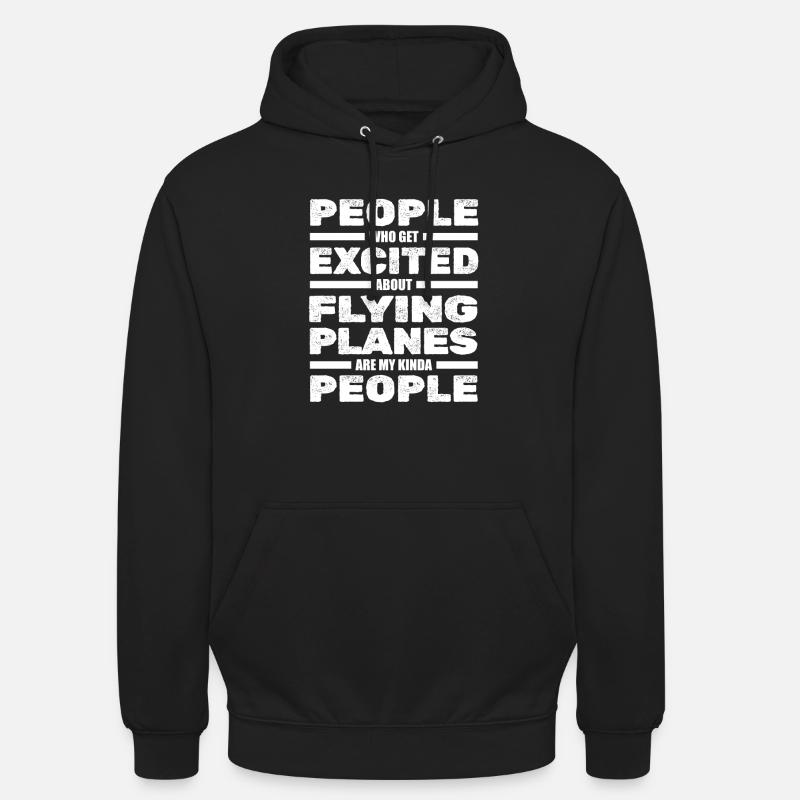Airplane Pilot Pilot Pilot Pilot - Unisex Hoodie - black