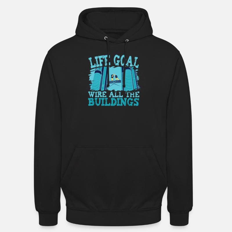 Electrician Electrical Engineer Electronics Technician - Unisex Hoodie - black