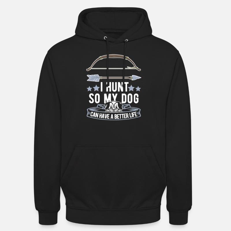 Bogenjagd Bogenjäger Hund - Unisex Hoodie - Schwarz