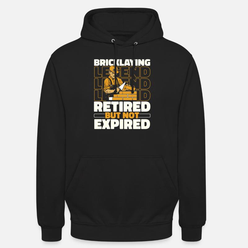 Briqueteur à la retraite - Sweat-shirt à capuche unisexe - noir