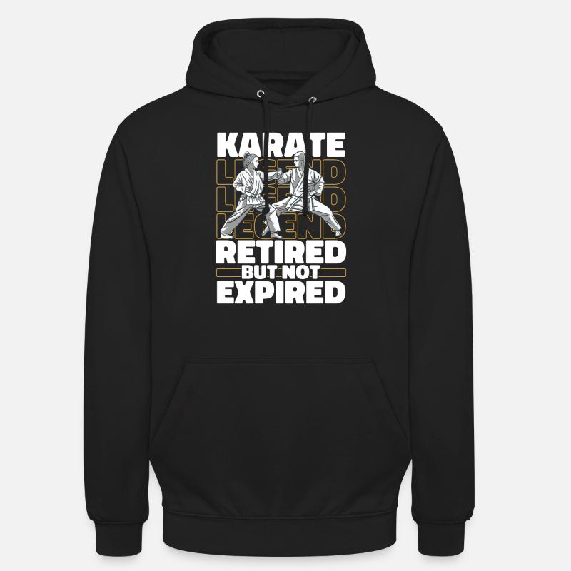 Karaté à la retraite - Sweat-shirt à capuche unisexe - noir