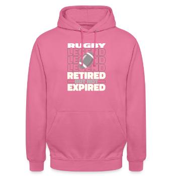 Rugby Im Ruhestand - Unisex Hoodie - Pink - Vorne - Alina (178cm) & Michal (187cm)