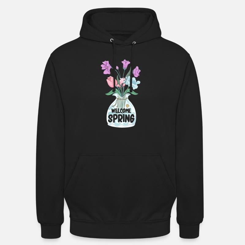 Tulipes Tulipes de printemps - Sweat-shirt à capuche unisexe - noir