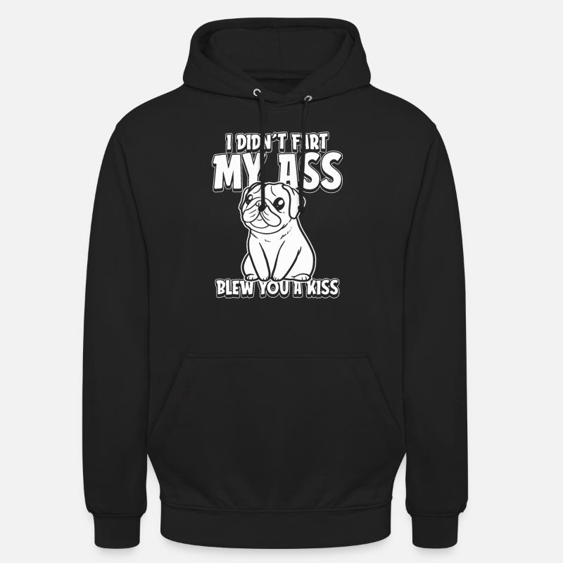 Pug Dog Jeu de mots - Sweat-shirt à capuche unisexe - noir