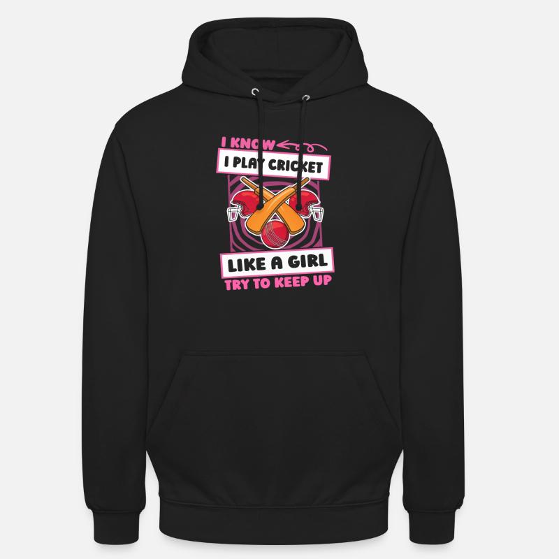 Filles de cricket - Sweat-shirt à capuche unisexe - noir