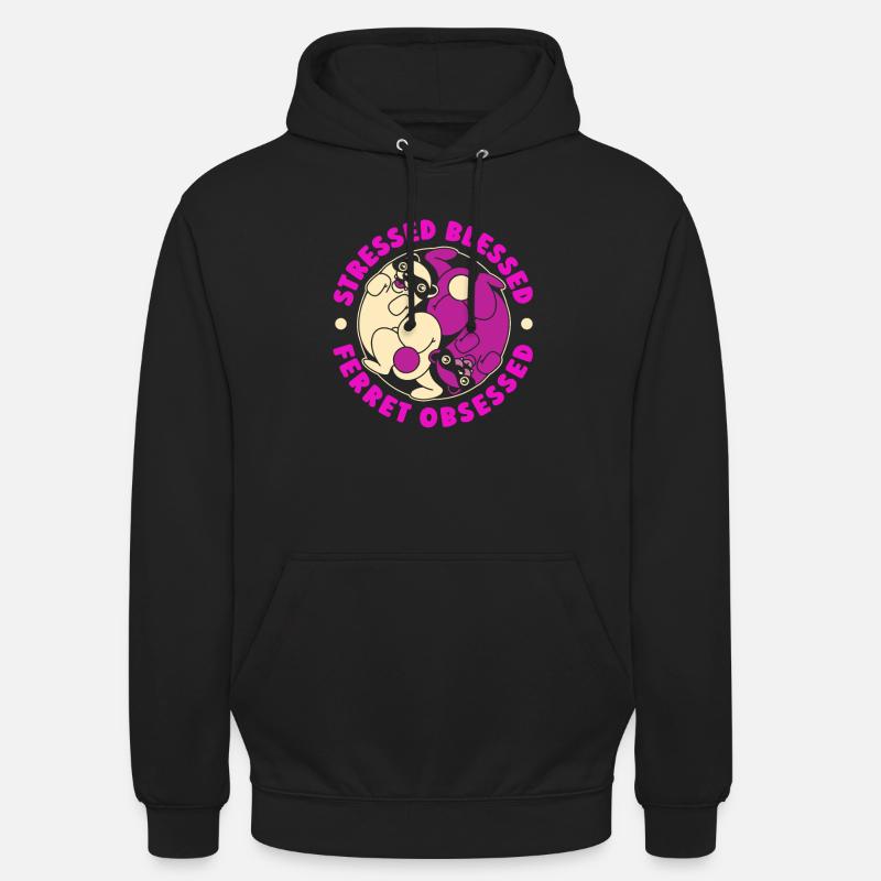 Frettchen Iltis Niedlich - Unisex Hoodie - Schwarz