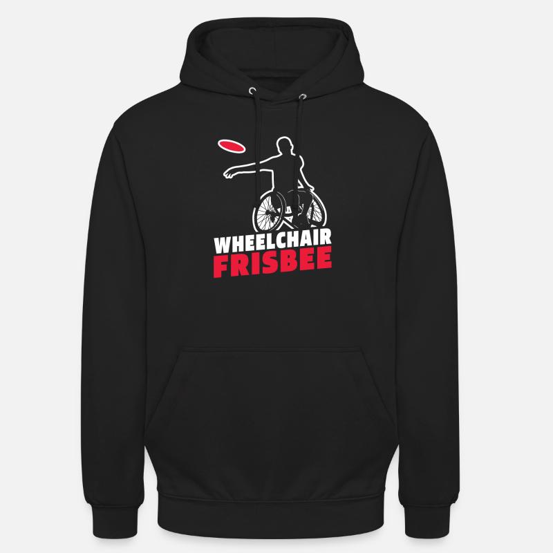 Frisbee Rollstuhl - Unisex Hoodie - Schwarz
