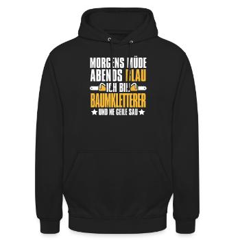 Baumpfleger Baumkletterer Arborist - Unisex Hoodie - Schwarz - Vorne - Alina (178cm) & Michal (187cm)