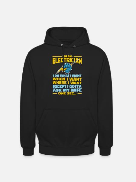 Electrician, Electronics Technician - Unisex Hoodie - black